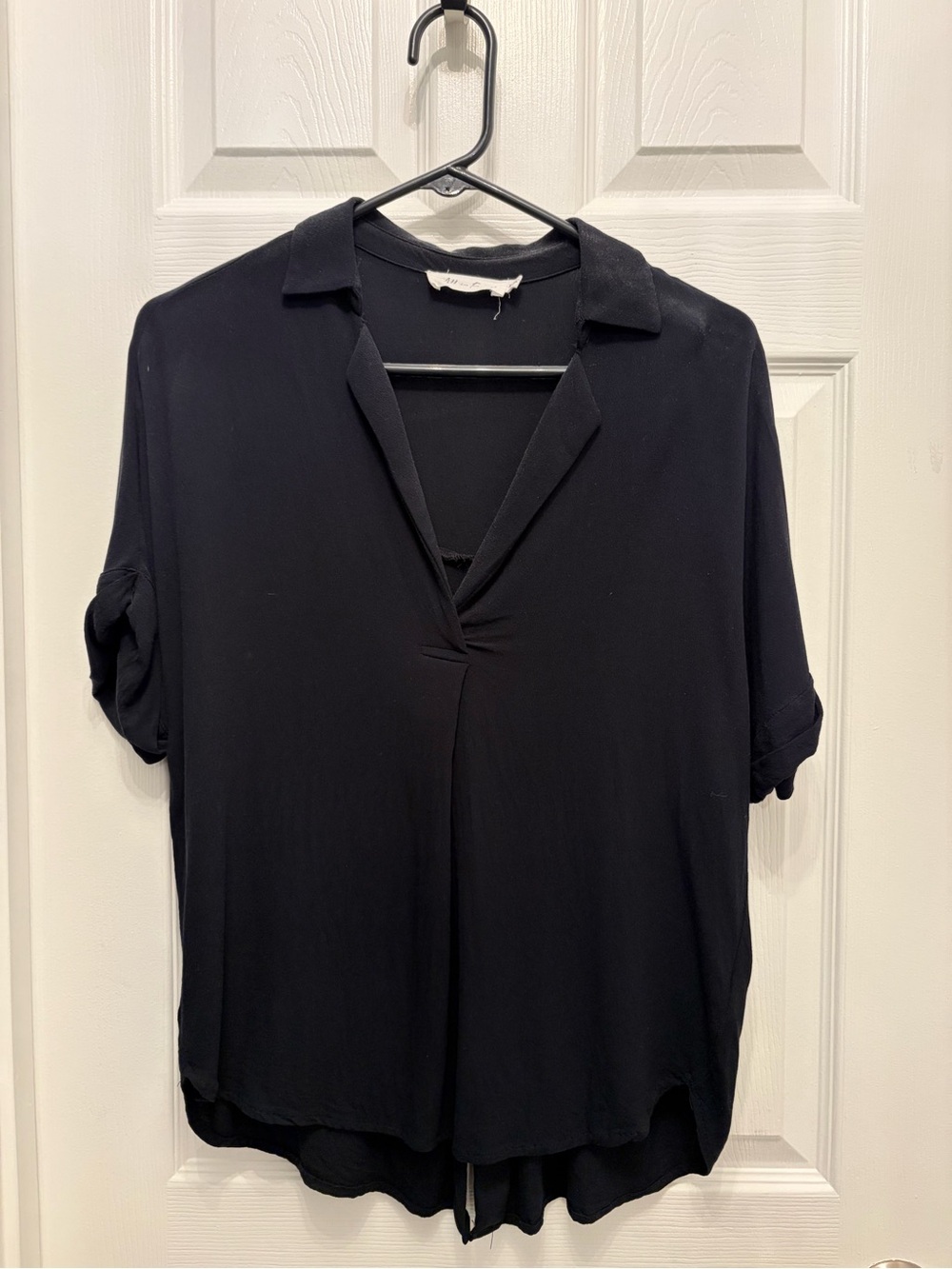 adidas Women’s Black Button-Front Blouse